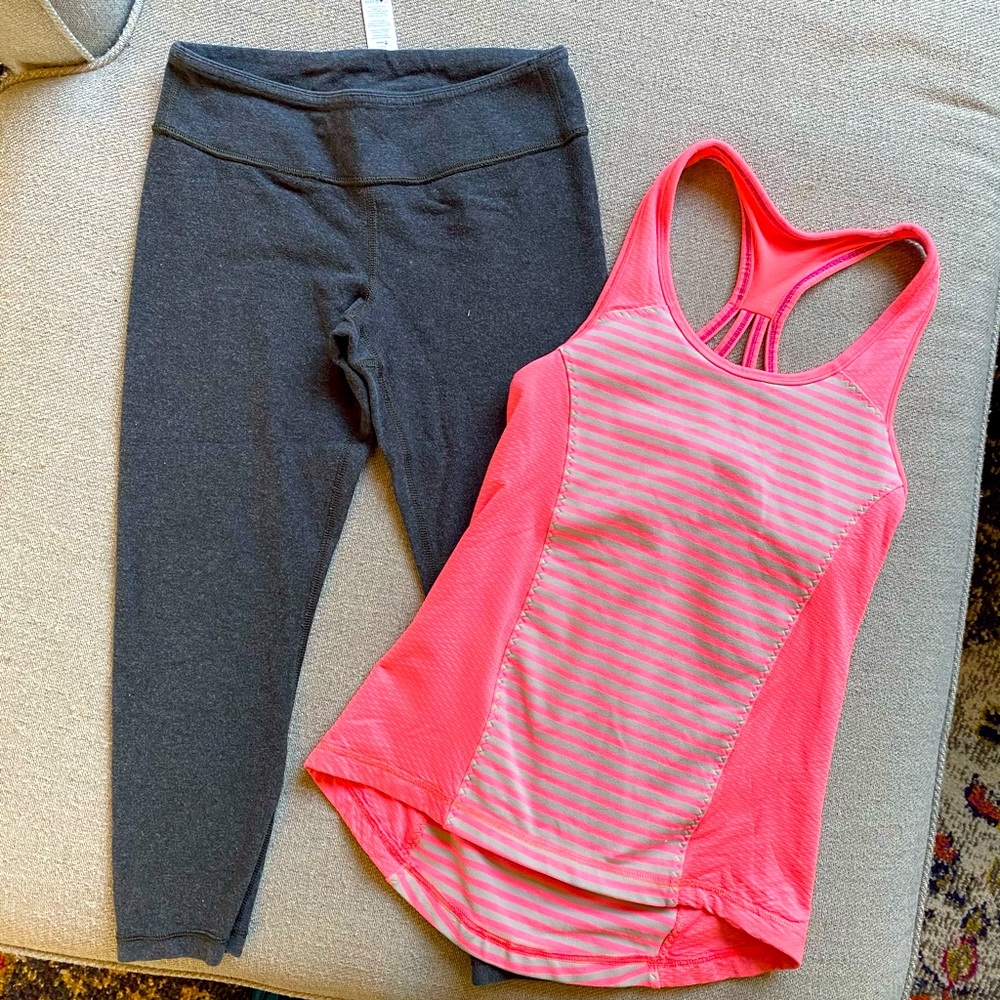 Ivivva lululemon tank and leggings size 10 Large